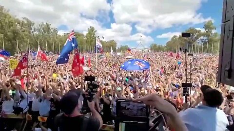 Canberra Freedom Rally 12th Feb 2022 - View of the crowd