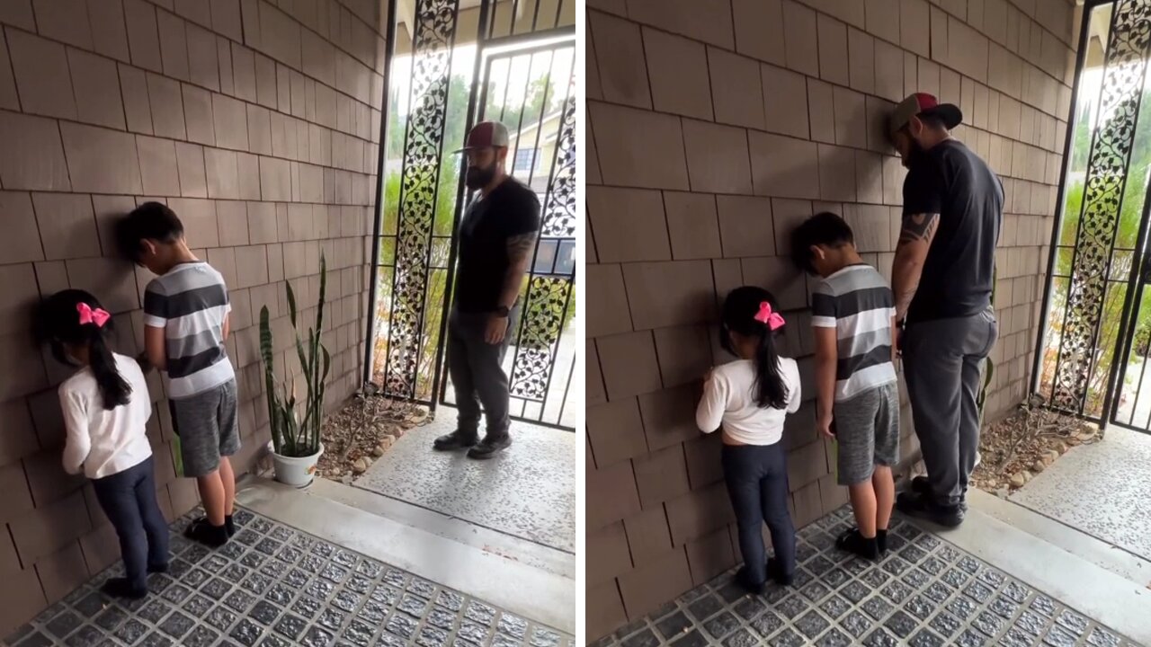 Mom literally puts entire family in timeout