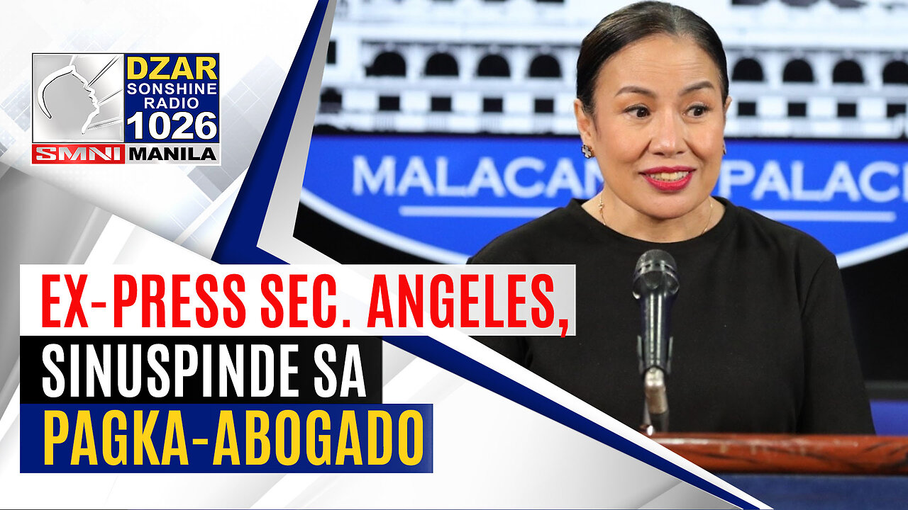 #SonshineNewsblast: Ex-Press Sec. Angeles, sinuspinde sa pagka-abogado ng SC