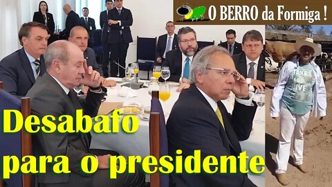 Bolsonaro coloca ministros para assistir desabafo de agricultor