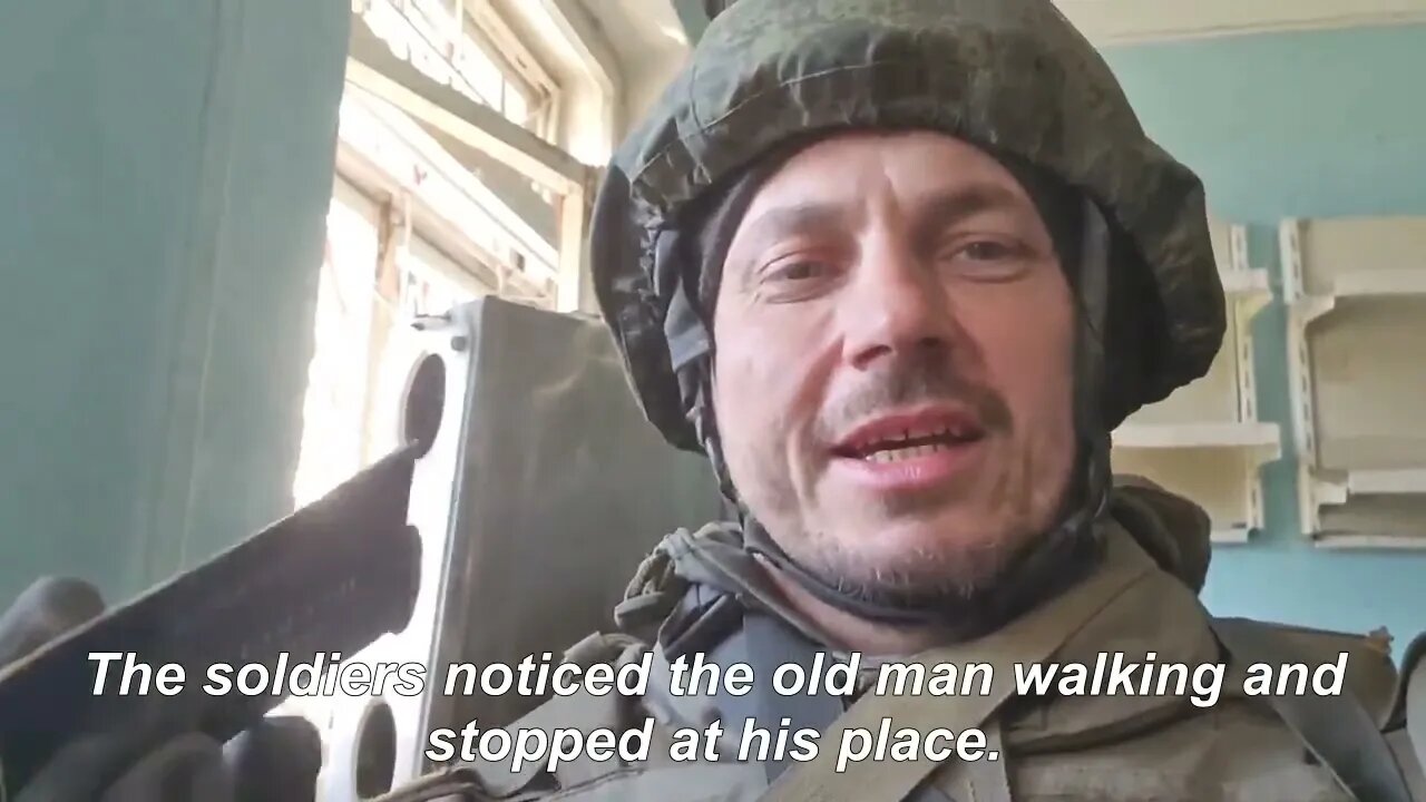 Nationalists Sends Old Man Out Armed & In Uniform Wandering To Find A Way Out Of Azovstal!
