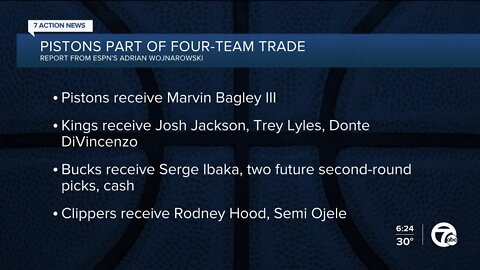 Reports: Pistons get Marvin Bagley III in four-team deal