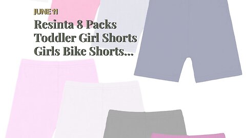 Resinta 8 Packs Toddler Girl Shorts Girls Bike Shorts Cotton Running Dance Shorts Breathable Sa...