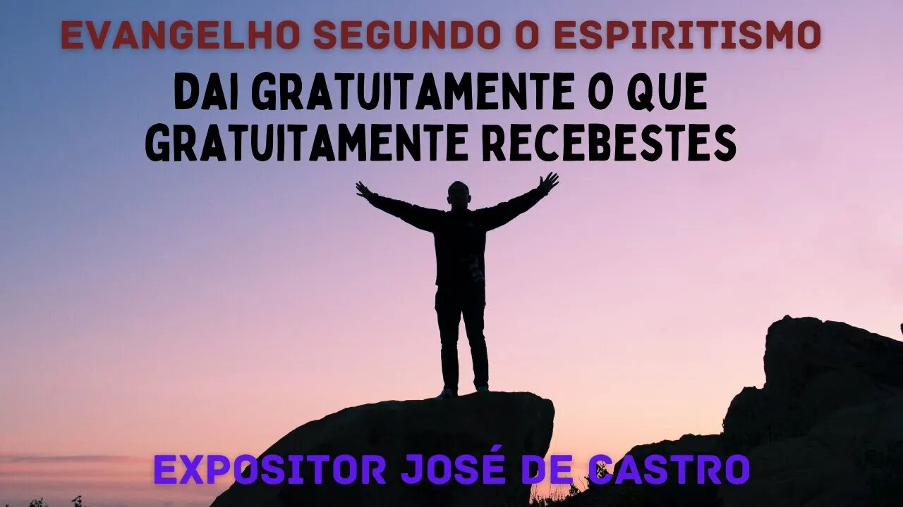 Palestra e fluidificação - Capítulo XXVI - Dai gratuitamente oque gratuitamente recebestes