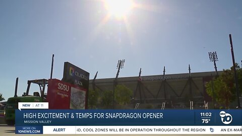 High excitement and temperatures in the air before Snapdragon Stadium opener