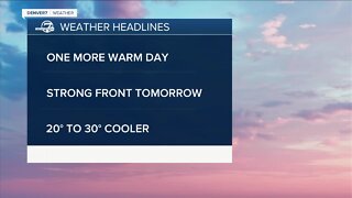 Another warm day before a cold front moves in