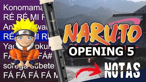 Naruto - Abertura 5 - Cifra melódica