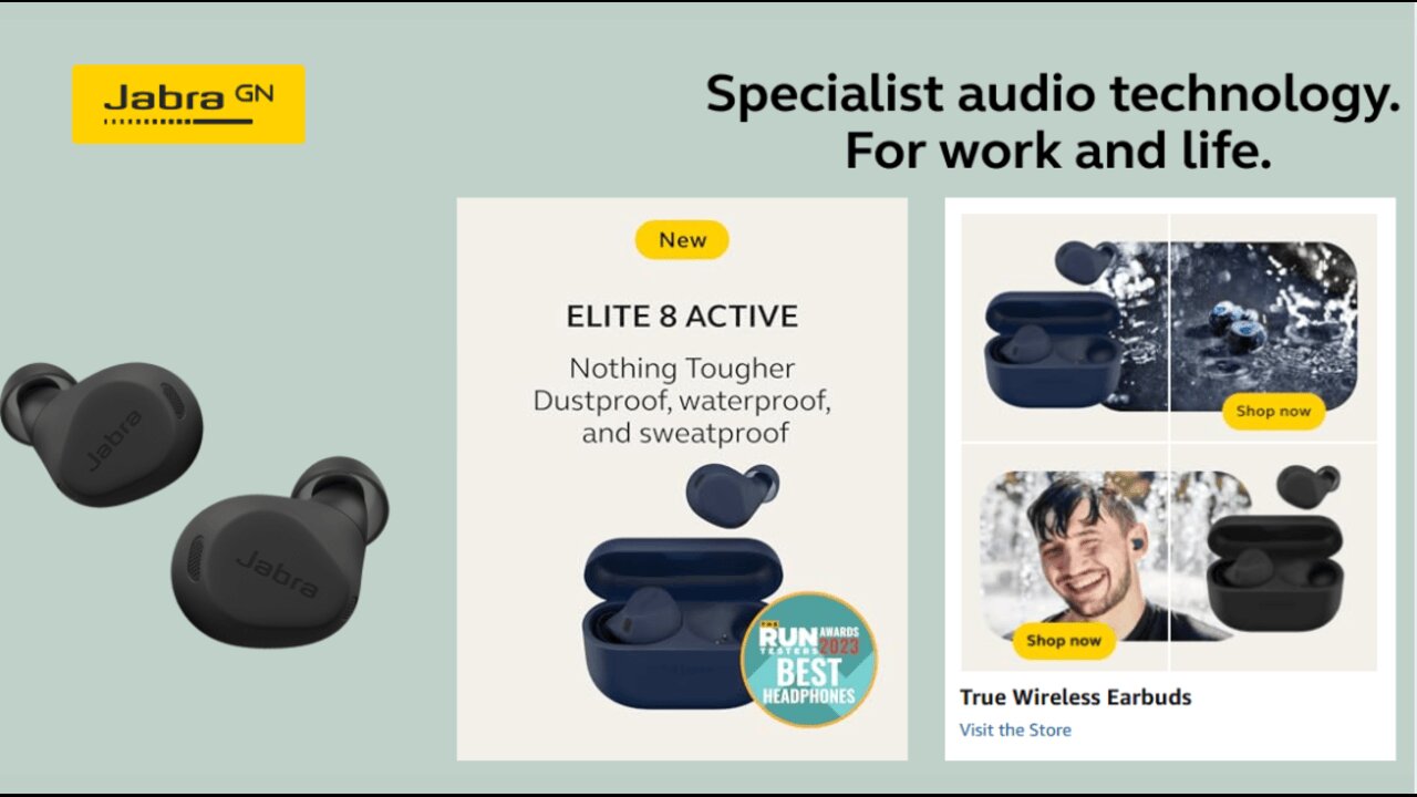 Jabra Elite 4 Active in-Ear Bluetooth Earbuds