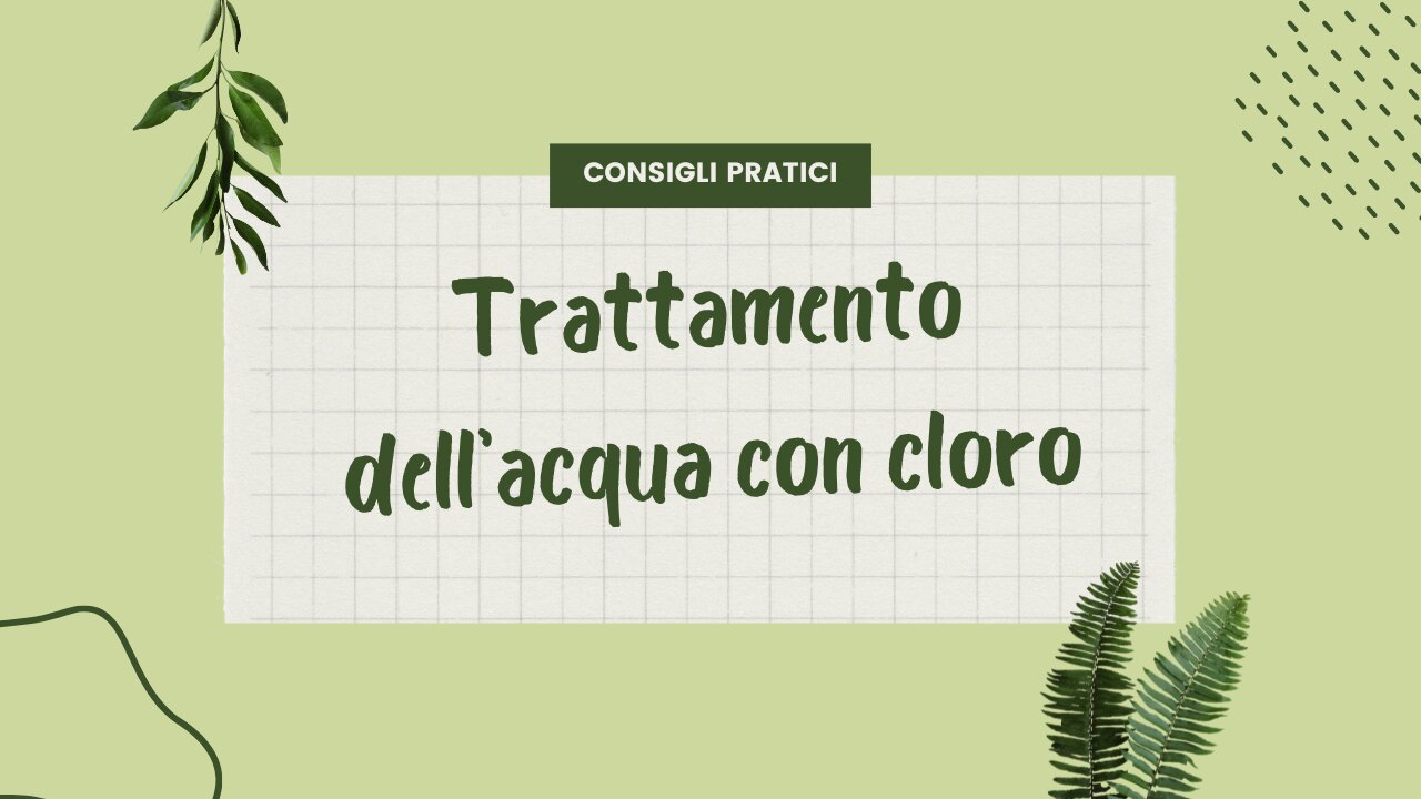 Trattamento dell'acqua con cloro