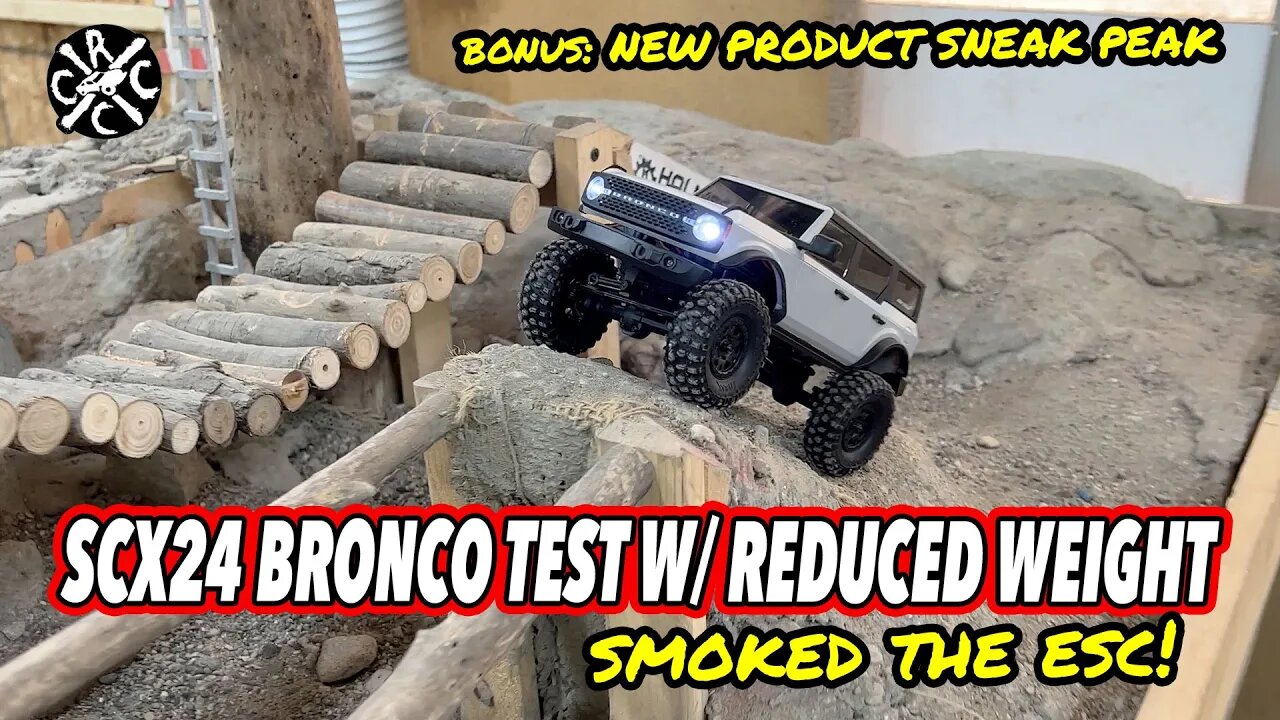 Testing Stock SCX24 Bronco Without Roof Rack or Spare Wheel. Also Sneak Peak Of A New CCxRC Product