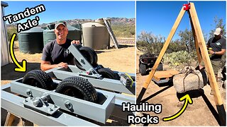 Homebuilt ROCK Hauling Trailer w/ DUAL Axles (sorta/kinda 🤔) - How To Build