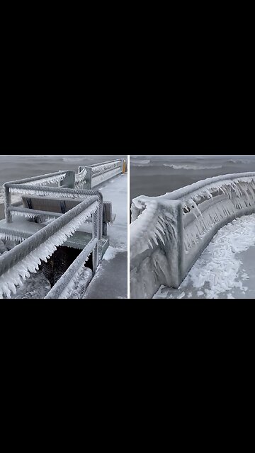 Insane Winter Weather Captured In Ohio On Lake Erie
