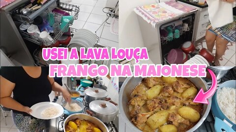 FIZ FRANGO NA MAIONESE 😋/ USEI A LAVA LOUCA