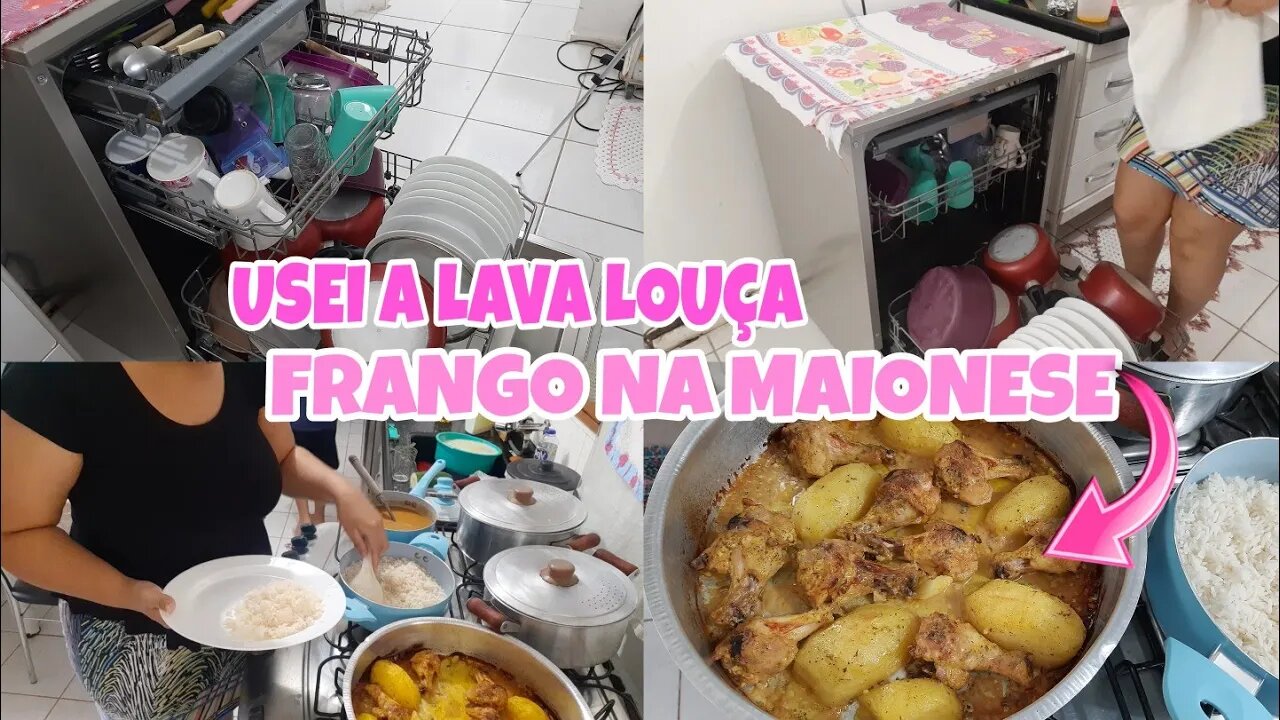 FIZ FRANGO NA MAIONESE 😋/ USEI A LAVA LOUCA