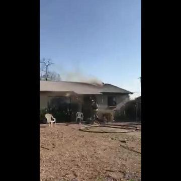 Tucson Fire Department working a house fire on the Eastside