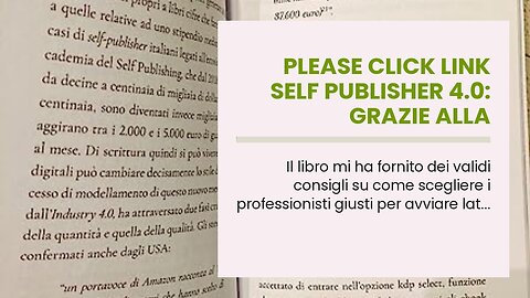 Please click link SELF PUBLISHER 4.0: Grazie alla rivoluzione digitale scrivere non è mai stato...