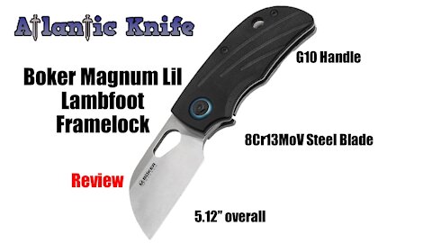 Boker Magnum Lil Lambfoot Framelock Folding Knife Review | Atlantic Knife Reviews 2021