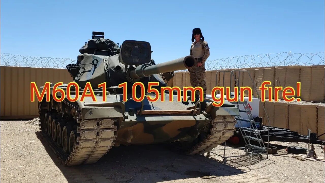 105 mm life gun fire from M60A1