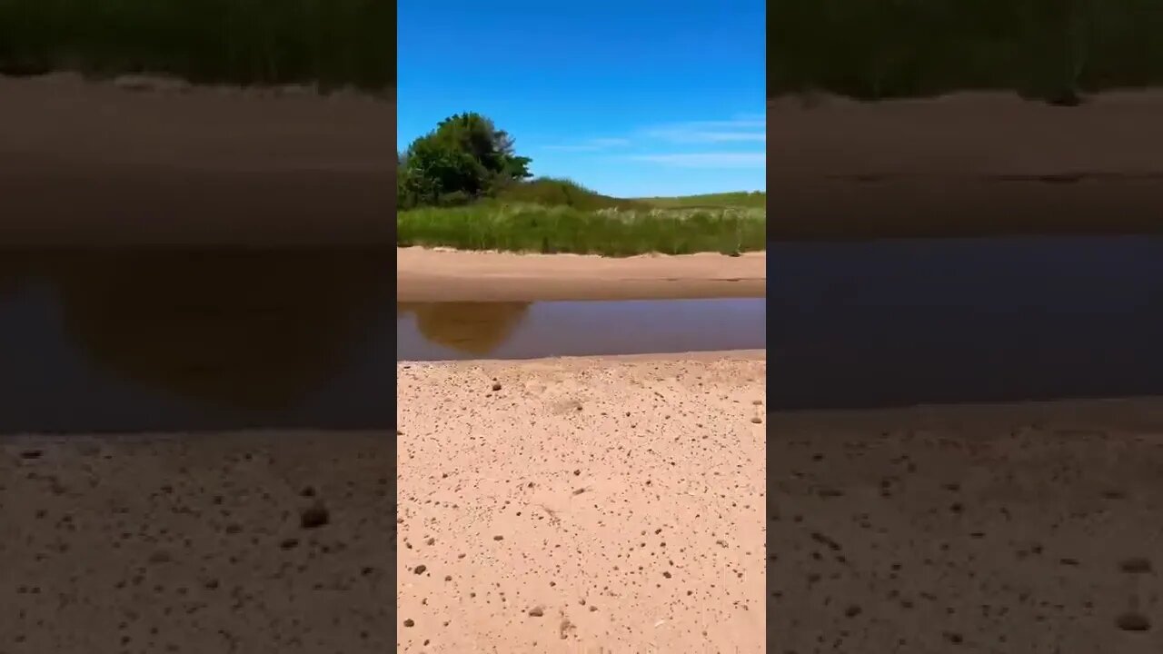 A vast empty beach in Canada