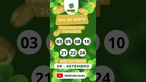 🍀 Resultado DIA DE SORTE 747 | 20/04/23 | Sentindo Sorte #shorts