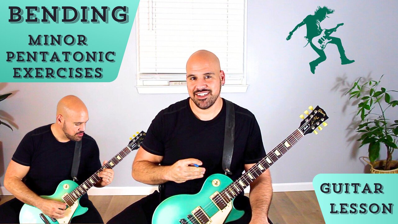 Bending Exercises in Minor Pentatonic - Guitar Techniques for Soloing