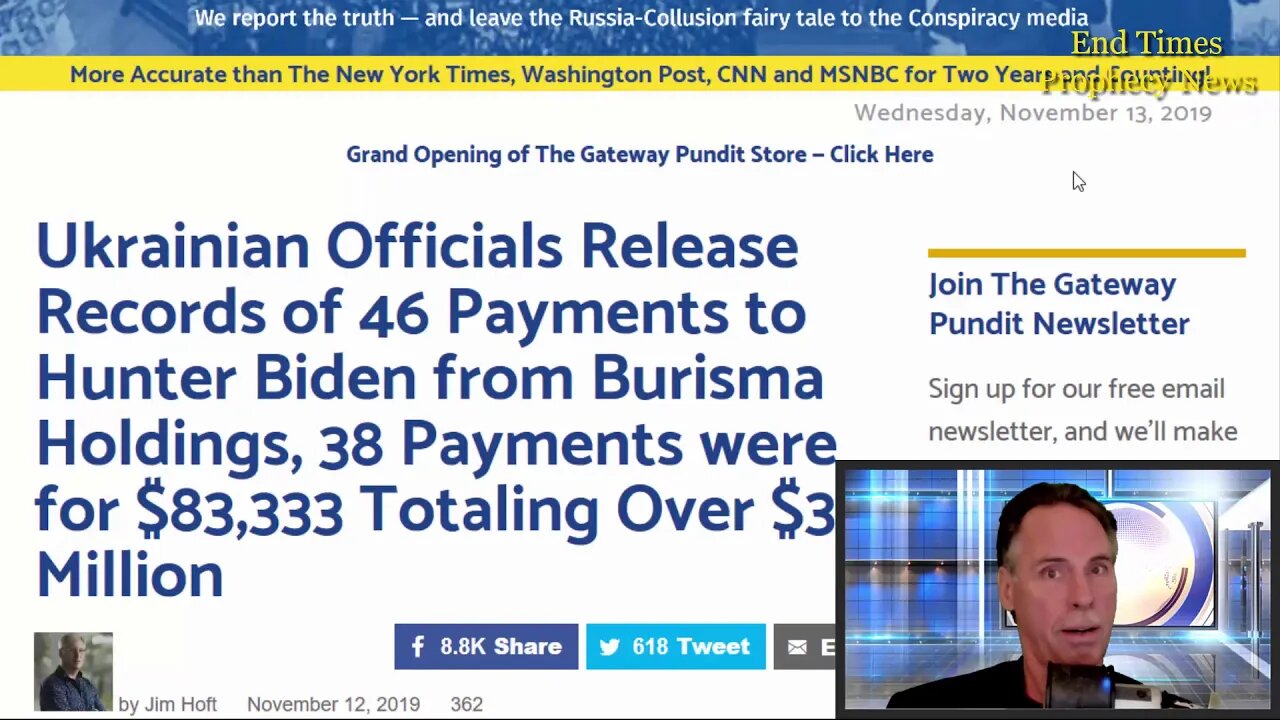 Ukrainian Officials Release Records of 46 Payments to Hunter Biden from Burisma Holdings