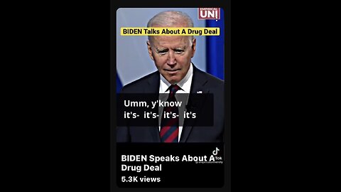 BIDEN Speaks About A Drug Deal