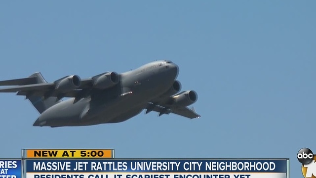 Massive jet rattles University City neighborhood