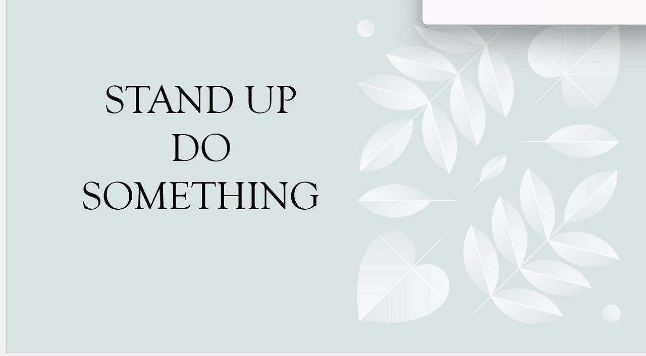 Stand Up Do Something