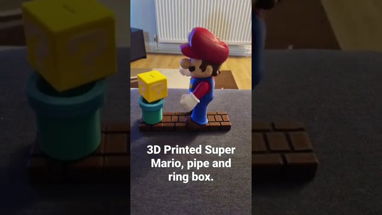 3D Printed Super Mario, pipe and ring box.