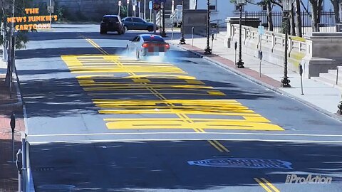 Driving Over BLM painting in Springfield, Massachusetts.