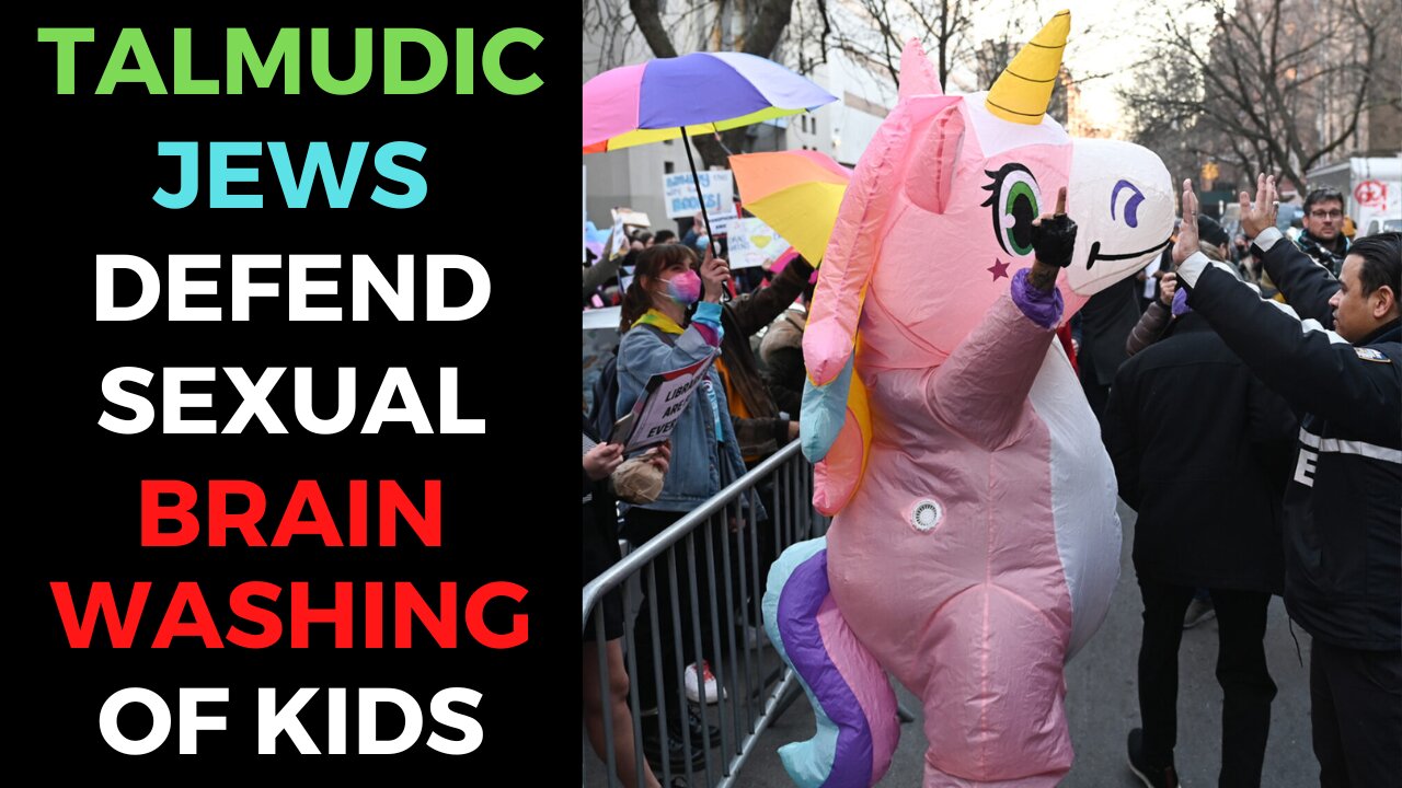 Talmudic Jews Defending Drag Queens From 'White Supremacist Protesters'