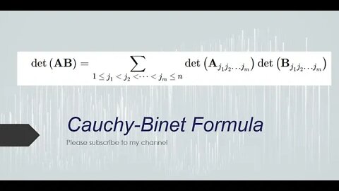 state and prove Cauchy Binet Formula