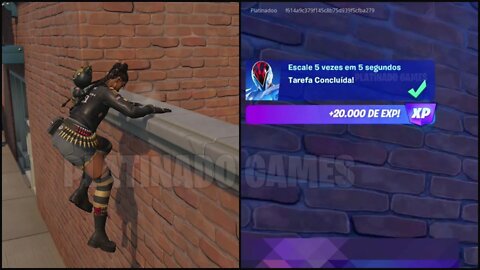 ESCALE 5 VEZES EM 5 SEGUNDOS - FORTNITE