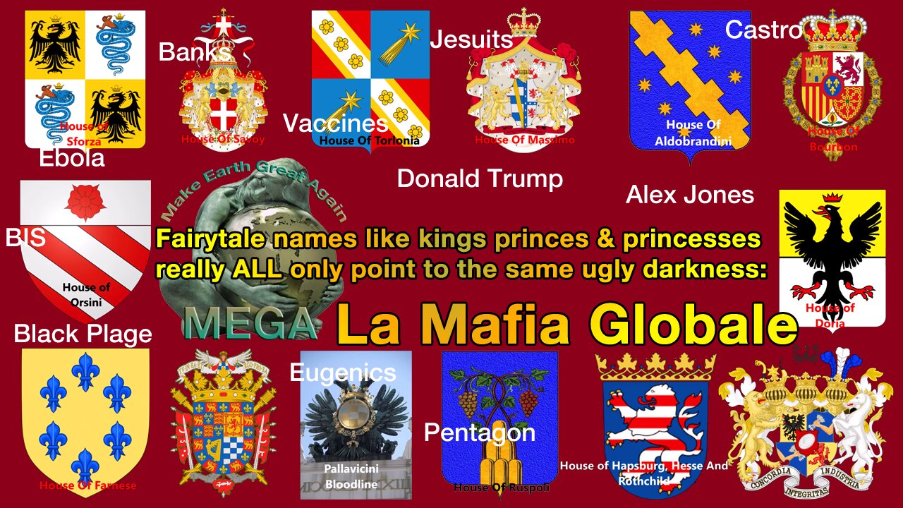 Fairytale names like kings, princes & princesses, really all only point to the same ugly darkness: La Mafia Globale