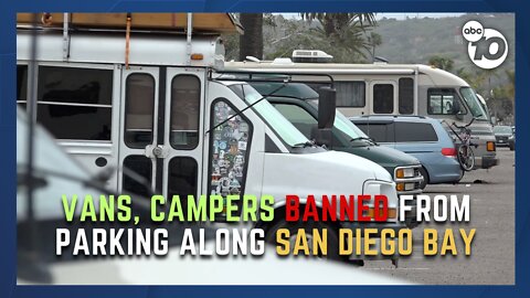 Port of San Diego bans vans & campers from parking along bay