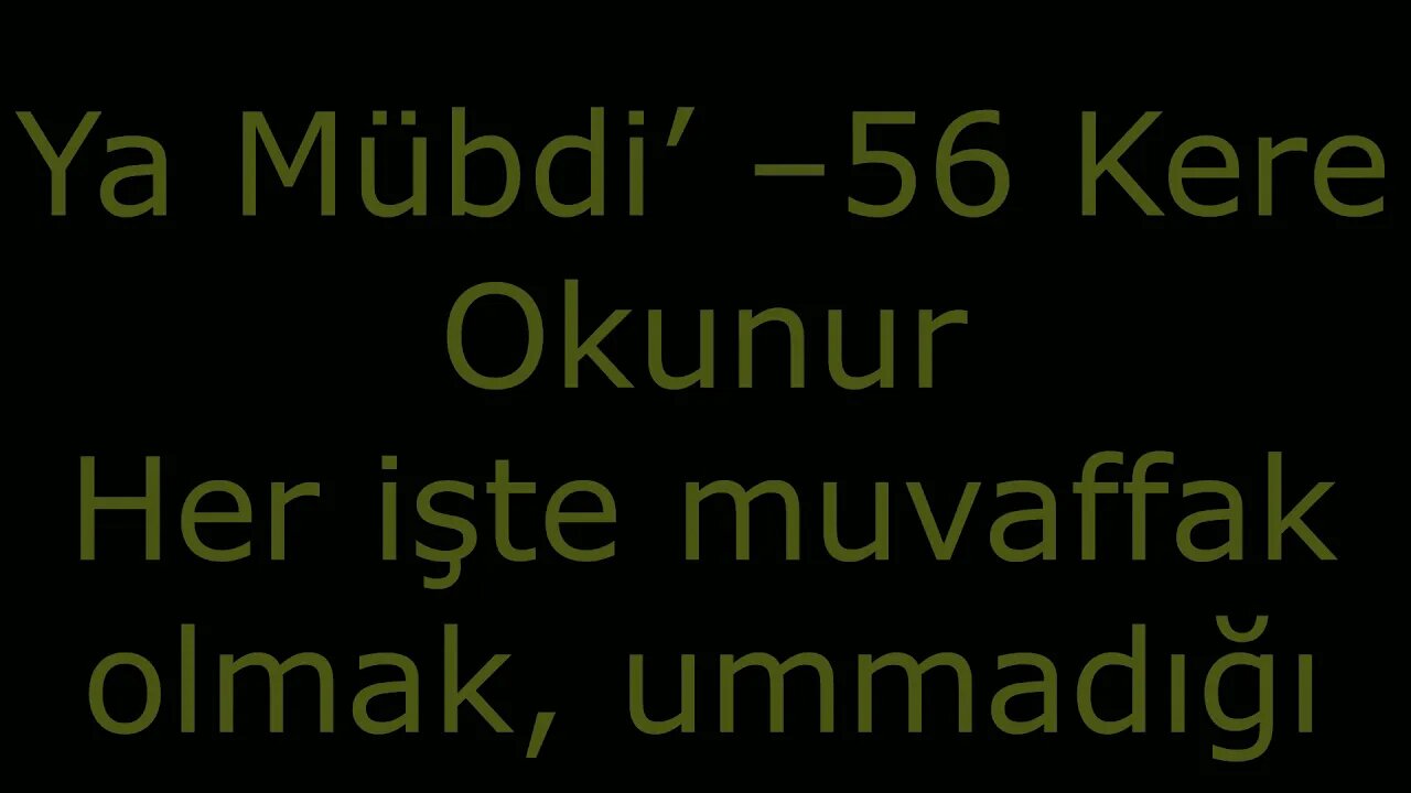 PERŞEMBE GÜNÜ OKUNABİLECEK ZİKİRLER, ESMAÜL HÜSNA