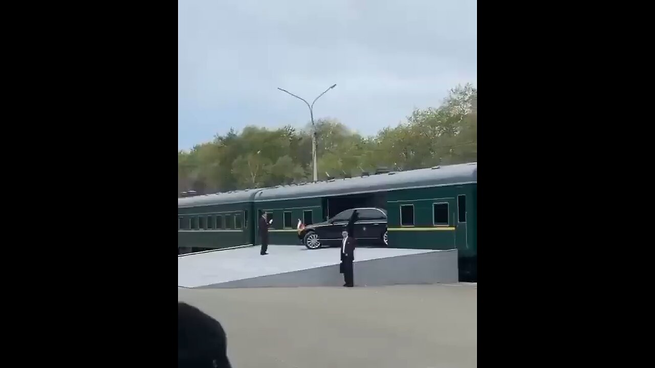 WATCH - Kim Jong-un's limousine seamlessly transitions into his armored train.