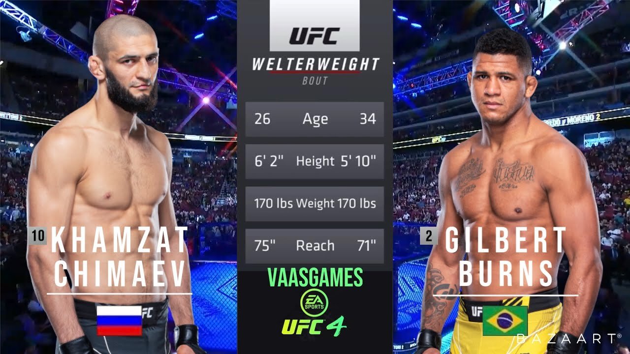 EA SPORTS UFC 4 - GILBERT BURNS VS KHAMZAT CHIMAEV