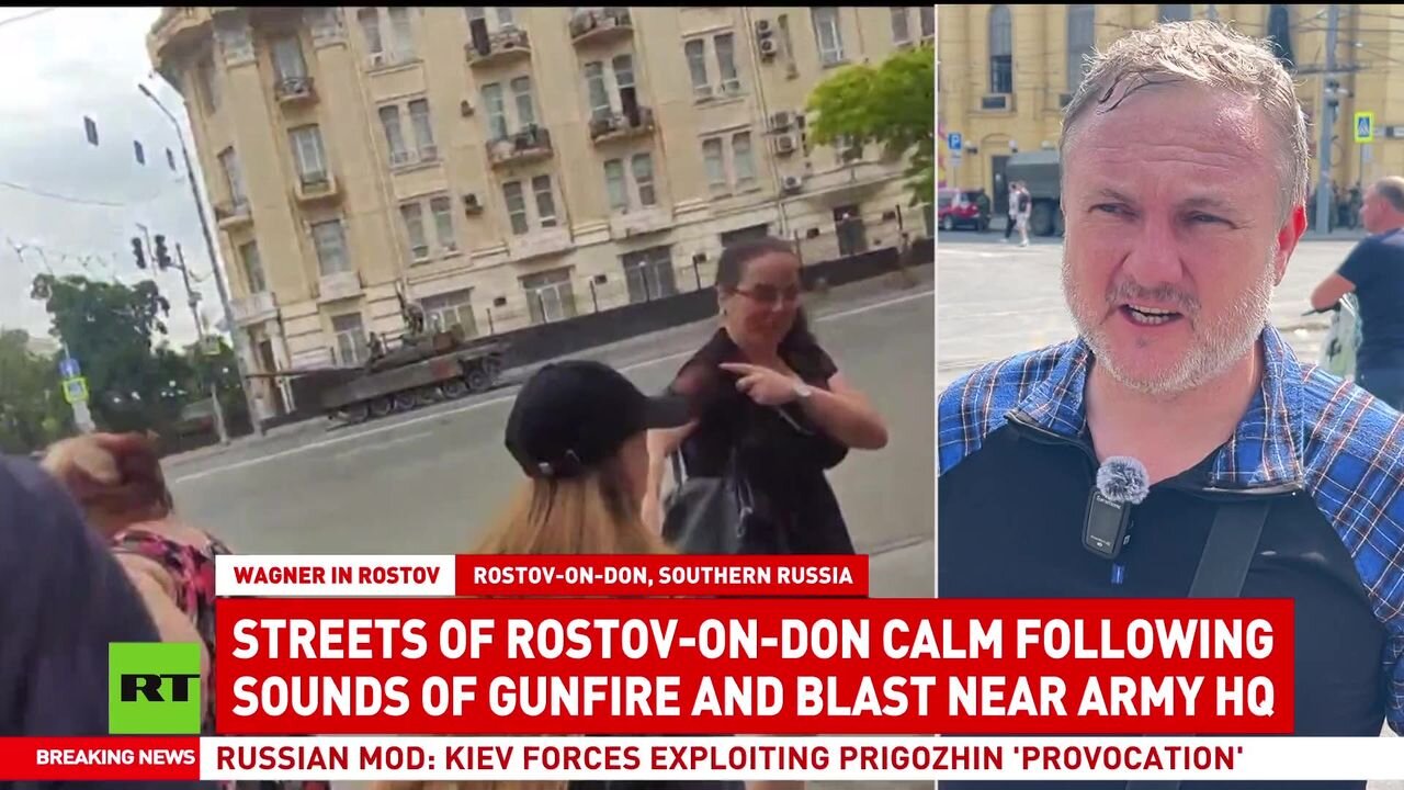 Sounds of gunfire and blast near army HQ in Rostov-on-Don