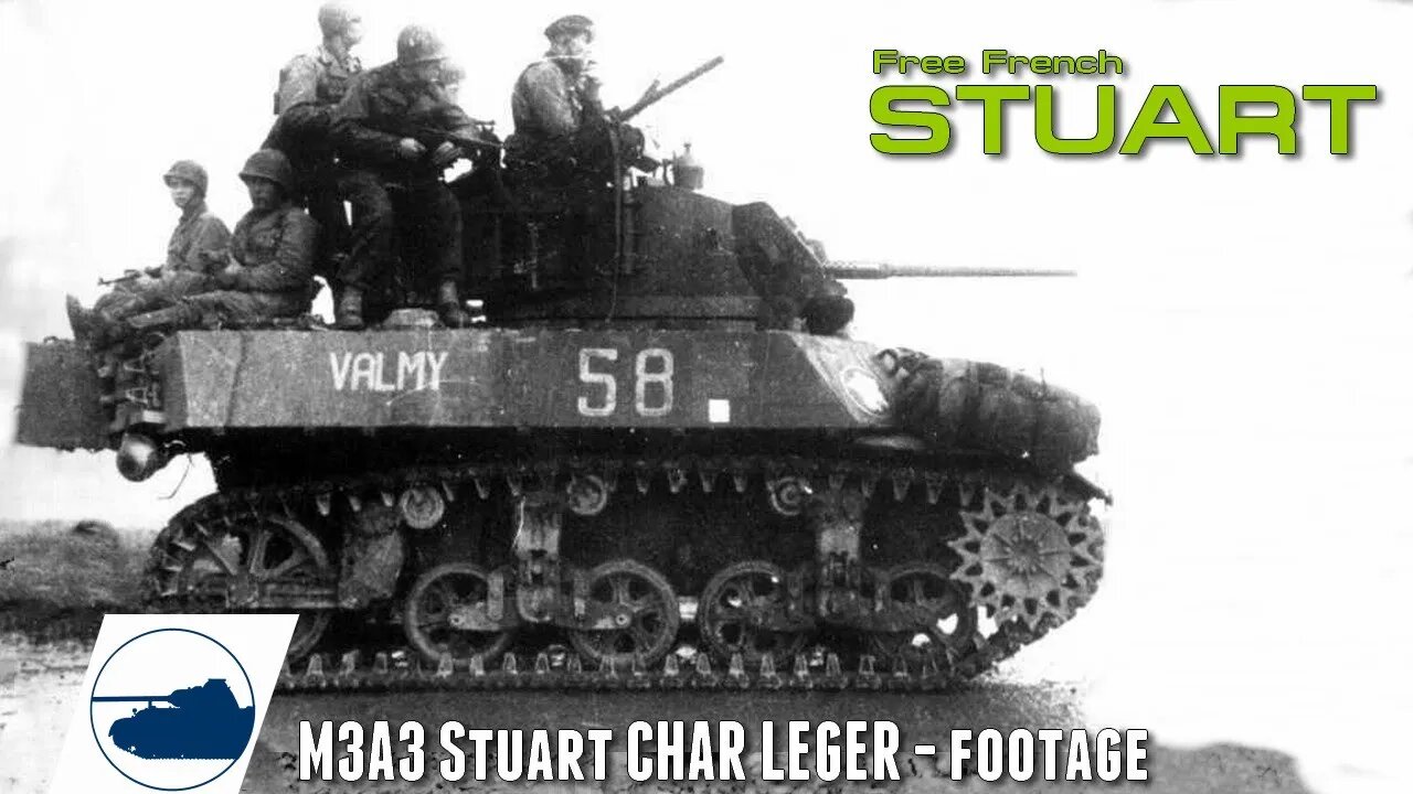 WW2 Stuart M3A3 Free French Forces Char Leger footage.