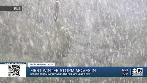 First winter storm moves in