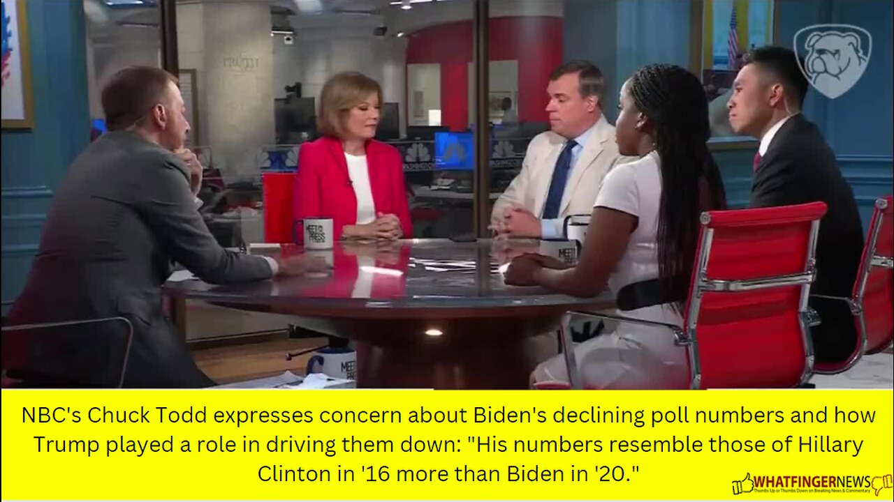 NBC's Chuck Todd expresses concern about Biden's declining poll numbers