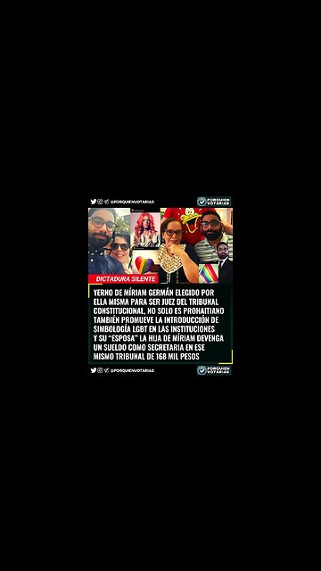 ⚡️YERNO DE MÍRIAM GERMÁN NO SOLO ES PROHAITIANO TAMBIÉN PROMUEVE LA INTRODUCCIÓN DE SIMBOLOGÍA LGBT