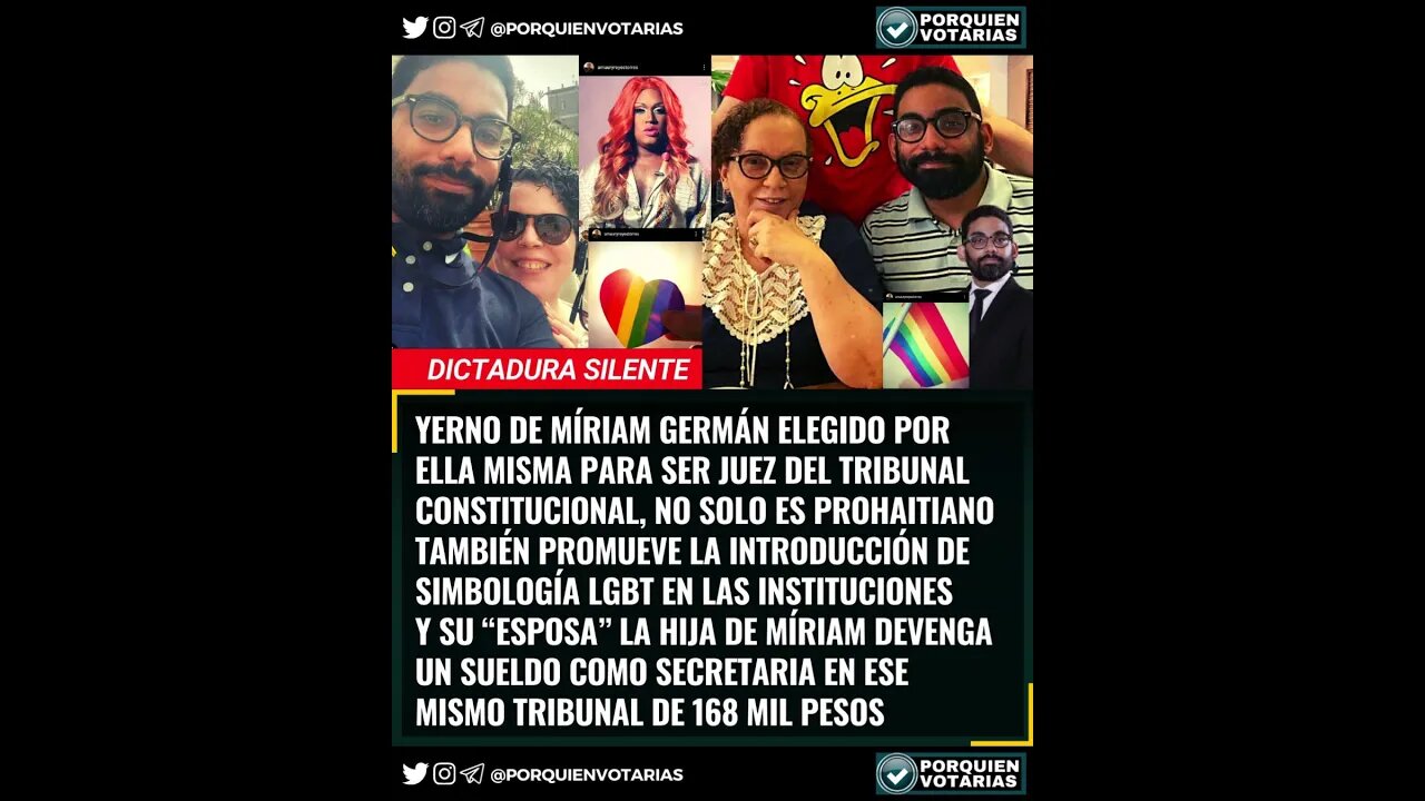 ⚡️YERNO DE MÍRIAM GERMÁN NO SOLO ES PROHAITIANO TAMBIÉN PROMUEVE LA INTRODUCCIÓN DE SIMBOLOGÍA LGBT