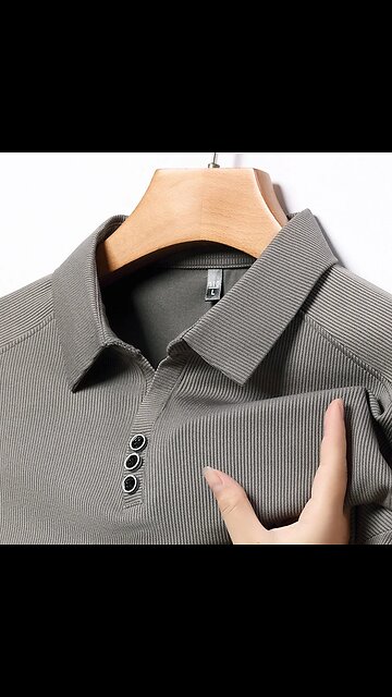 SALE! New Scissor Collar Button Polo Shirts Long Sleeved Autumn Fashion