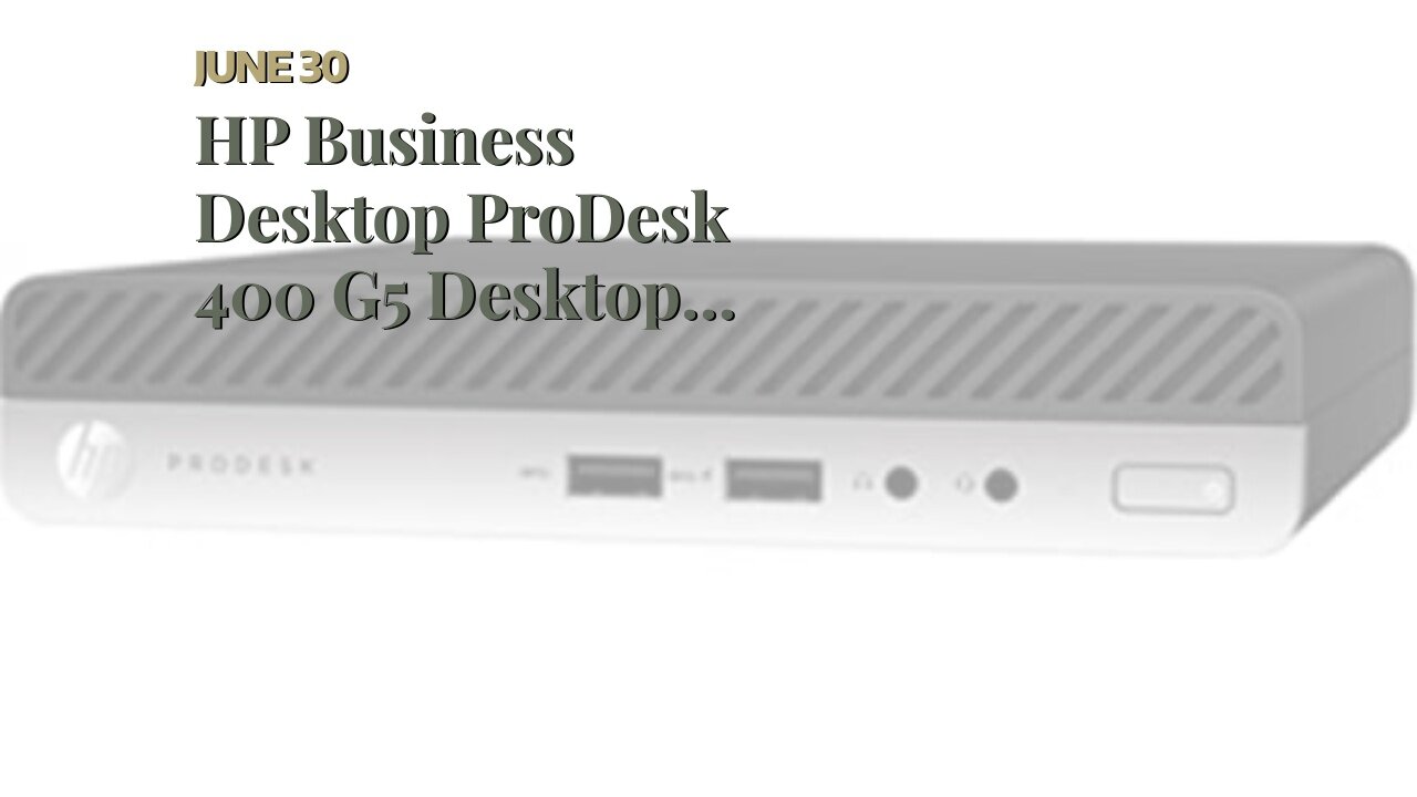 HP Business Desktop ProDesk 400 G5 Desktop Computer - Core i5 i5-9500T - 8 GB RAM - 256 GB SSD...