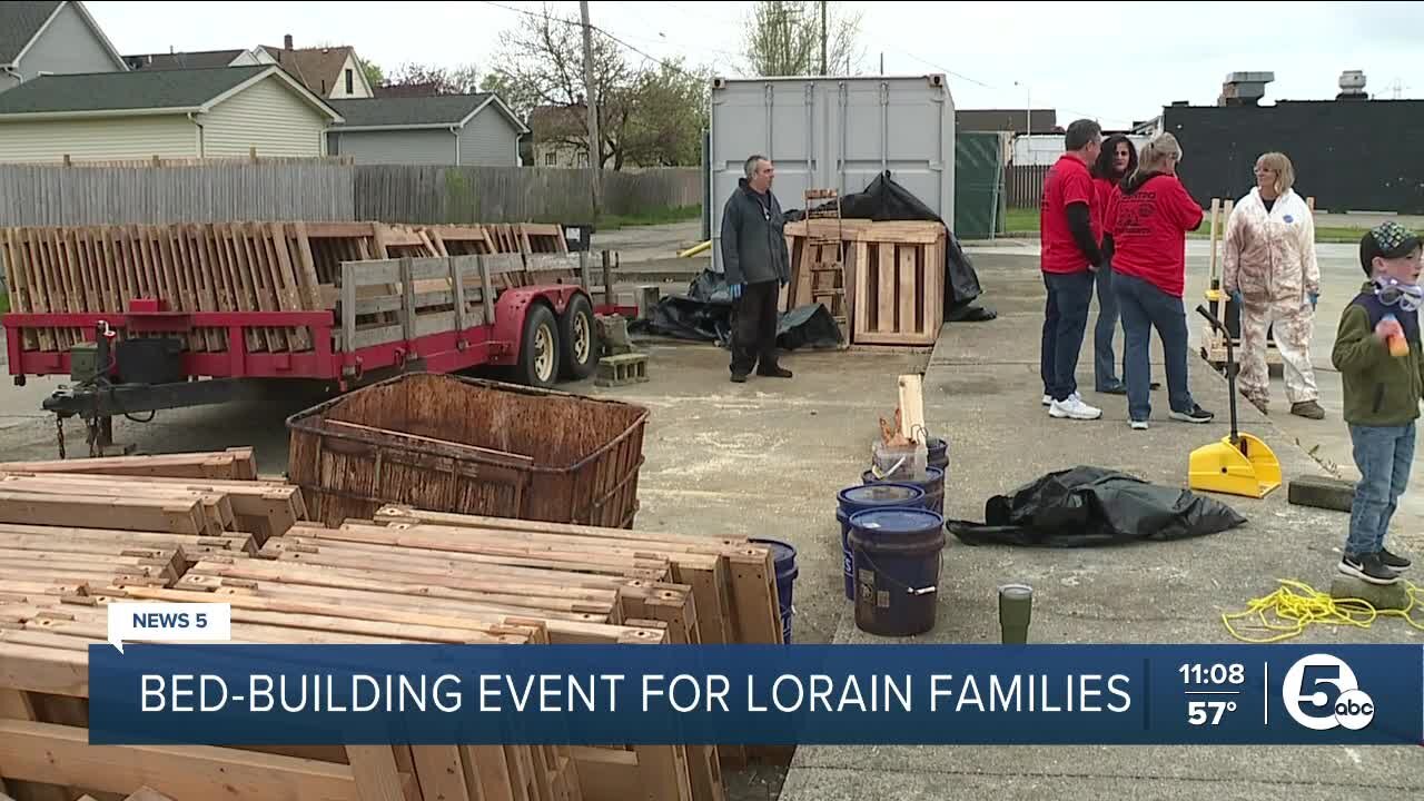 Nonprofits hosts bed-building event for Lorain families