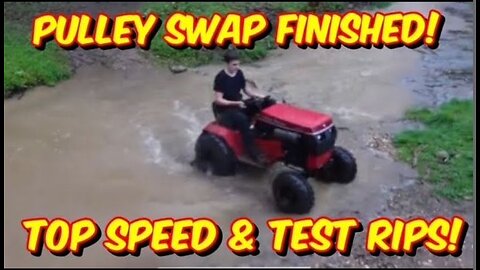 TIME for TESTING! Pulley Swap & Belt Guides COMPLETE! Steffen's Wheel Horse Mud Mower Build Part 7