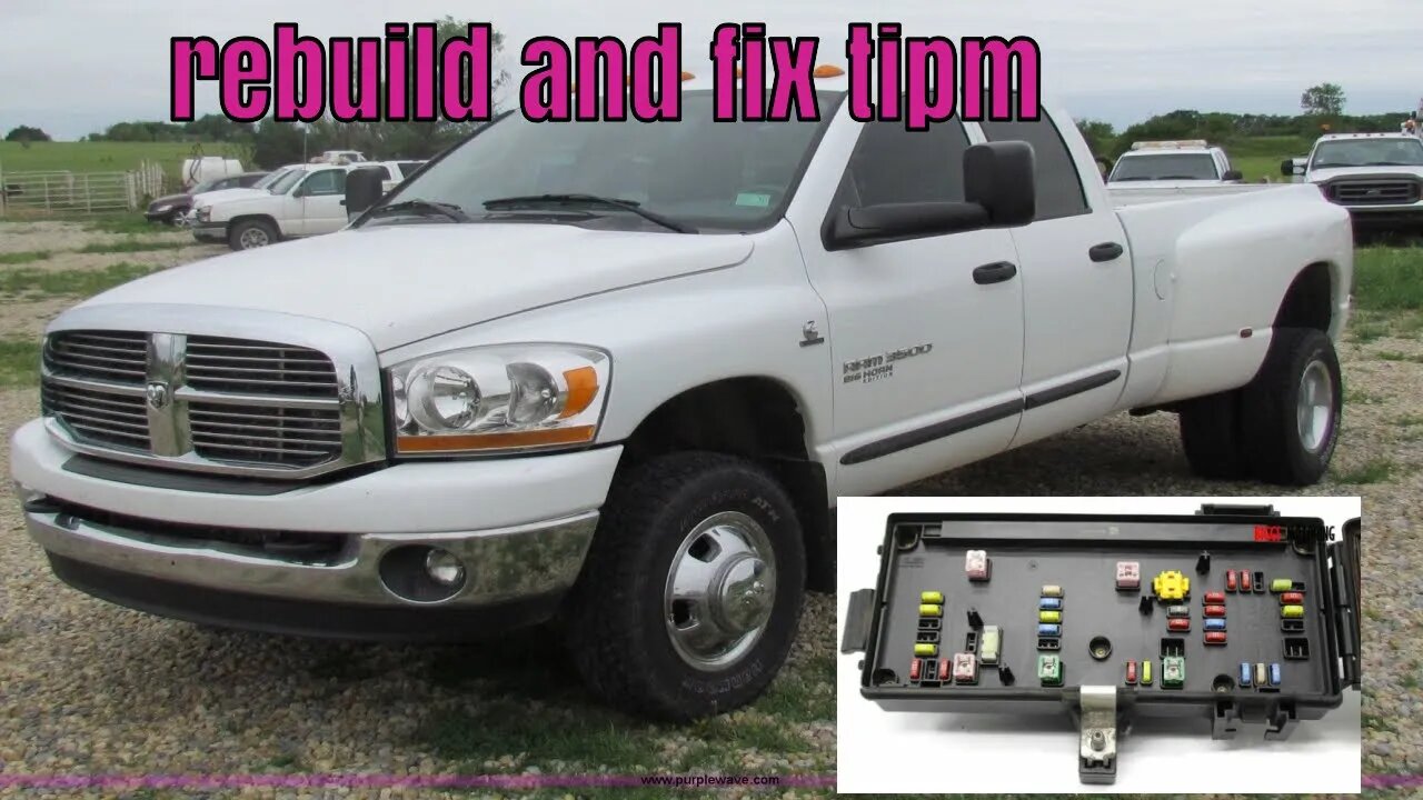 tipm dodge ram 2006 tipm cummins fix rebuild pin replace and wire fix